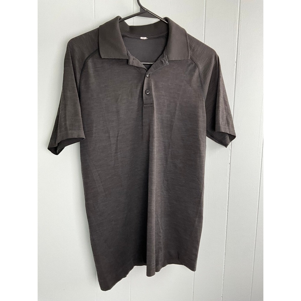 Lululemon Small Mens Metal Vent Tech Shirt Dark Gray Heathered Short Sleeve